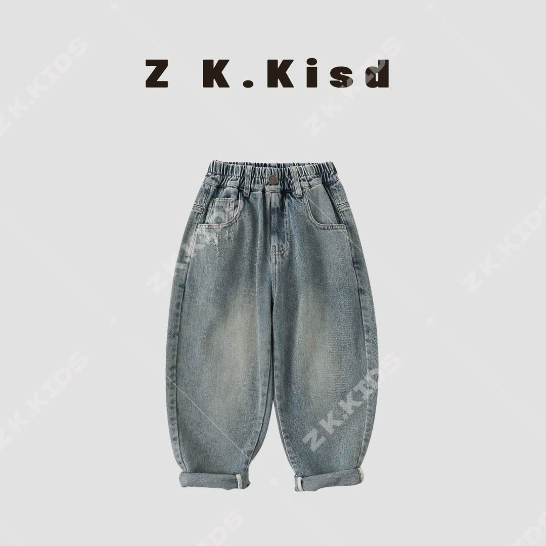 【Z&K】春夏男童洋气百搭休闲时尚潮流韩版百搭牛仔裤 zk-621681