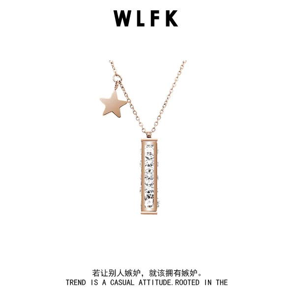 钛钢项链 钛钢镶钻项链女锁骨链个性潮人时尚网红颈链00491