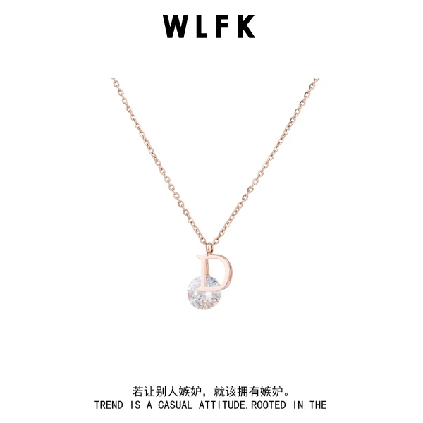 钛钢项链 韩国网红项链女新款不掉色百搭钛钢森系锁骨链00220
