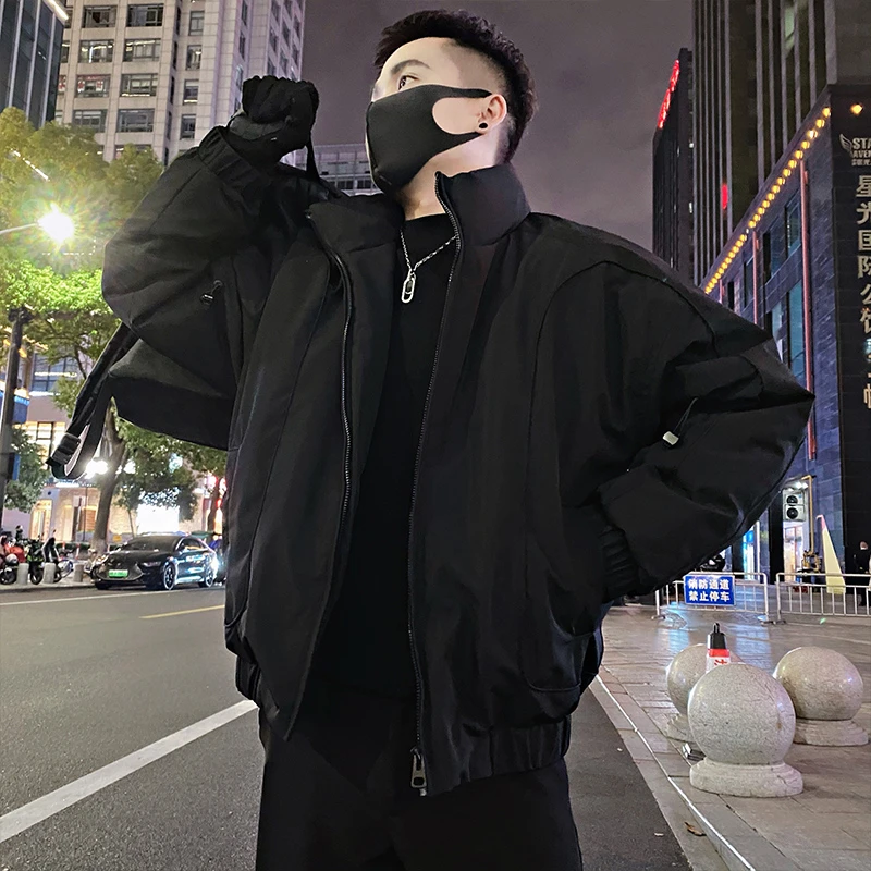 设计感轻薄棉服男韩版潮流秋冬季爆款外套2025新款休闲痞帅气棉衣