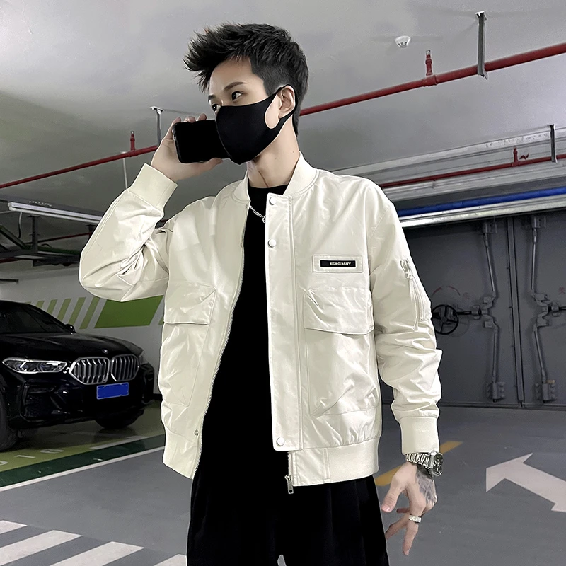 棒球服外套男士春装短款褂子春秋季男装上衣2025新款痞帅工装夹克