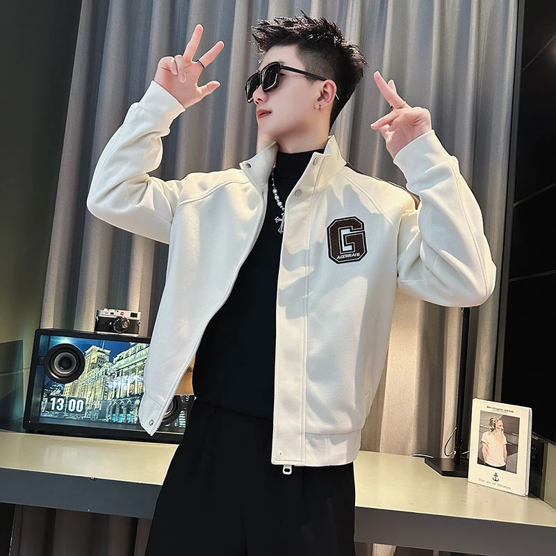 高级感工装外套男2025新款设计感小众秋季薄款休闲翻领潮牌夹克衫