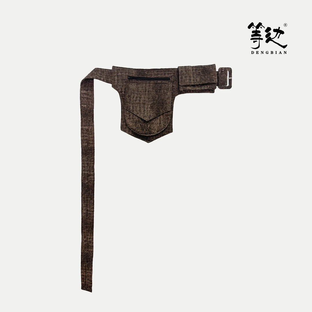 【等边香云纱】重磅油丝腰包DB-B240017