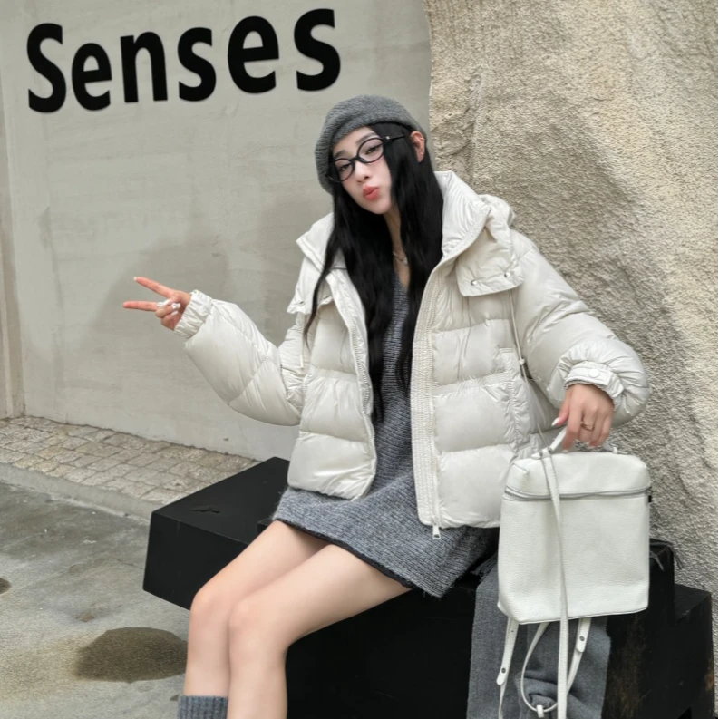 【Luck专属】新款泡芙面料韩版短款肯豆风白鸭绒羽绒服 915