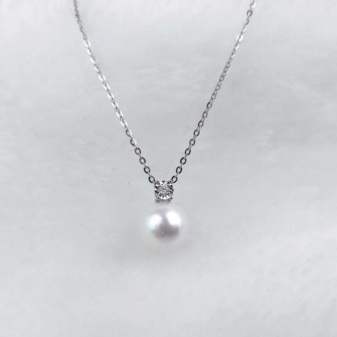 缘美珍珠DZ83】海水日本akoya珍珠王妃款吊坠10-11MM