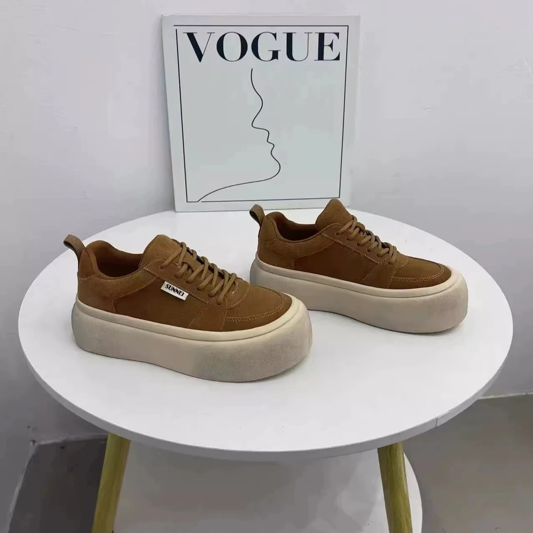 百姿奴【木子李】X6022 女鞋厚底小白鞋超轻贝壳鞋百搭