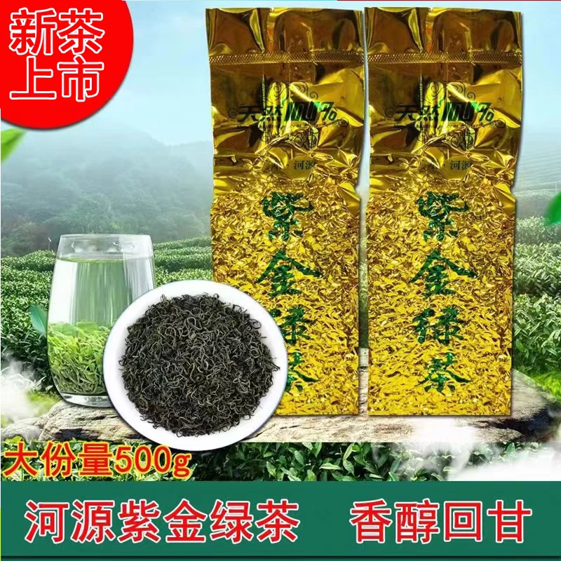 广东紫金绿茶2025新茶高山云雾特级明前春客家河源龙窝紫金500g