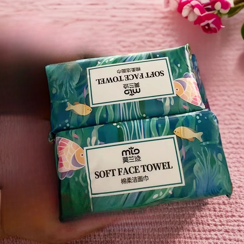 莫兰迪洁面巾棉柔巾抽纸拍一发二PJ5206