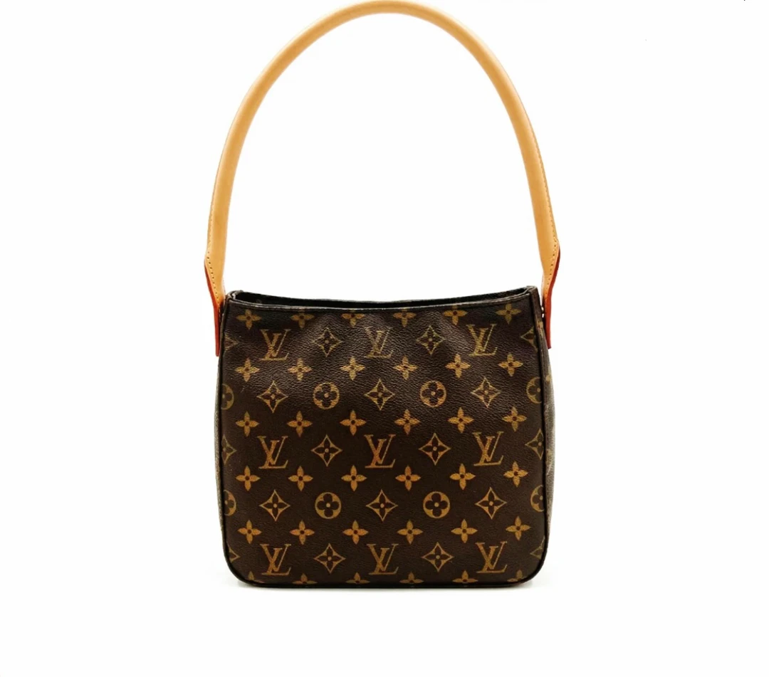 95新 LouisVuitton/路易威登 lvlooping超模包中号后换包包植鞣革