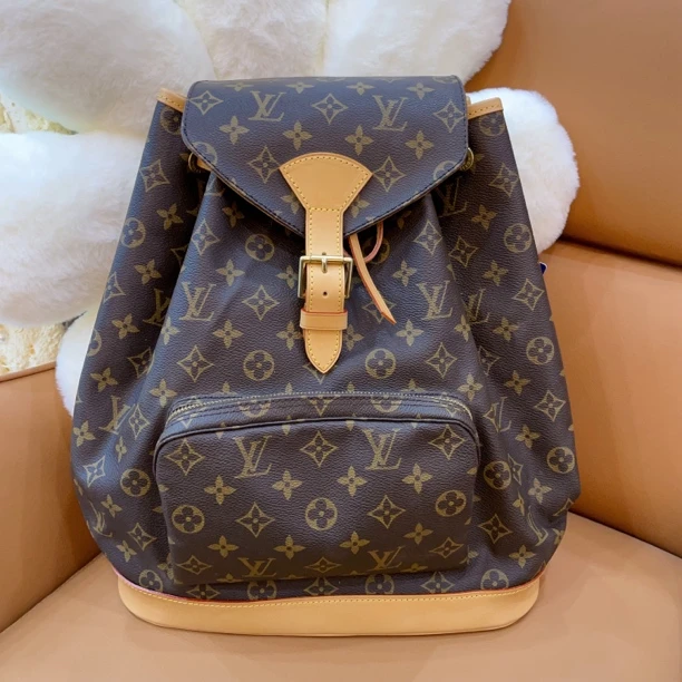 95新 LouisVuitton/路易威登 LV中古老花双肩包/GW