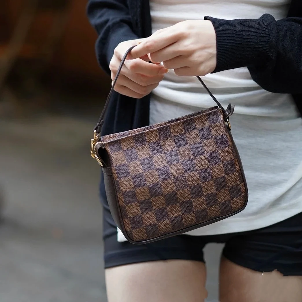 95新 LouisVuitton/路易威登 中古棋盘格豆腐包/GW