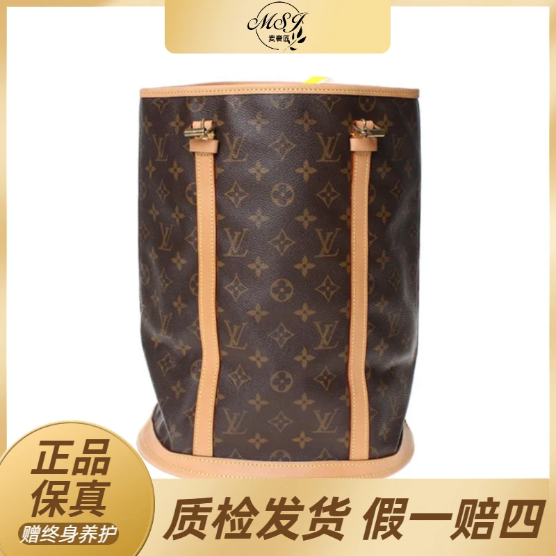 95新 LouisVuitton/路易威登 lv大号中古大水桶妈咪包斜挎水桶 GW