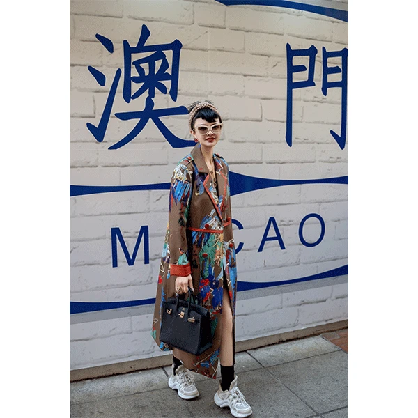 《局中局》72662 时尚中长款洋气显瘦百搭风衣外套