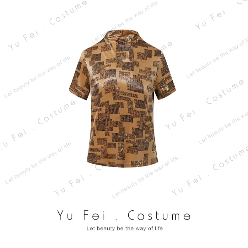 D98 时尚休闲百搭气质夏季轻奢短款洋气上衣打底