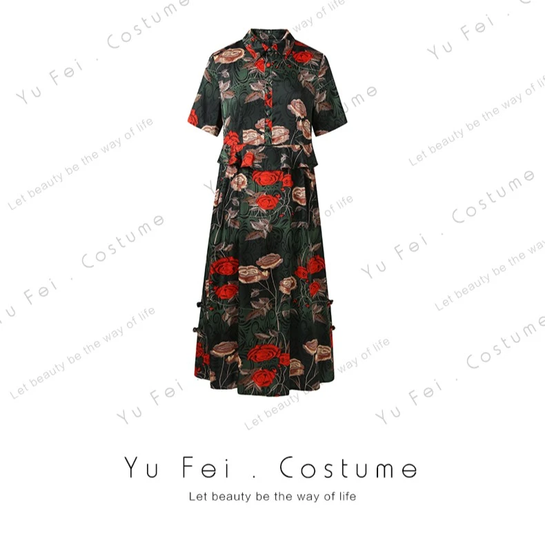 YUFEI/禹菲 FJ  72609 《一路生花》 菲姐轻奢时尚细致潮流连衣裙