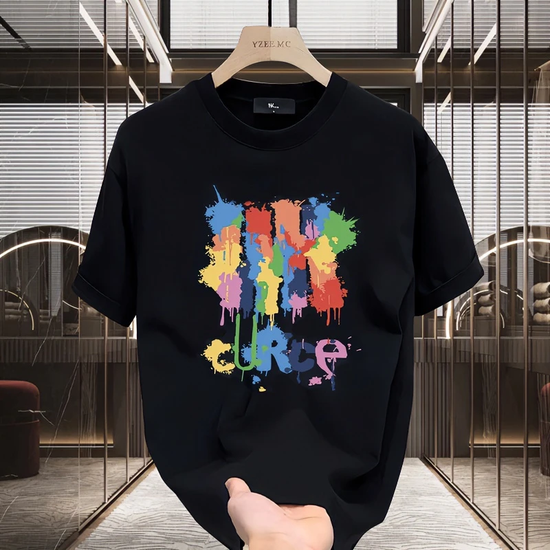 MrAc潮牌2024夏hiphopT恤男潮流涂鸦宽松短袖设计感小众夏季半袖