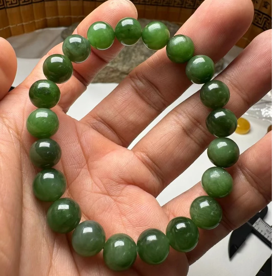 精品和田玉碧玉手串