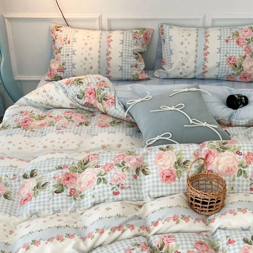 【初恋玫瑰】纯棉四件套100%全棉2024新款小清新床上用品