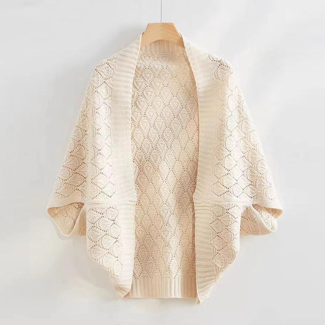 早春镂空针织披肩女2025短款时尚百搭旗袍外搭配裙子外套PJ081701
