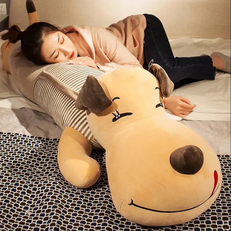 趴趴狗公仔毛绒玩具可爱狗狗布娃娃儿童睡觉夹腿专用长条抱枕玩偶