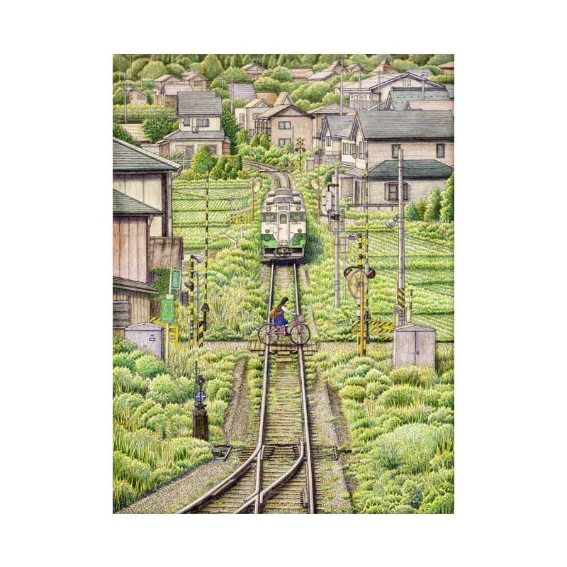 3D-JP风景插画1200片成人解压治愈塑料平面拼图松本忠背影H2317
