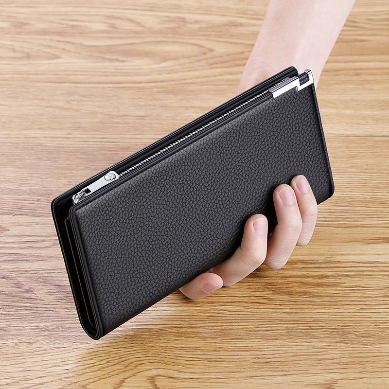 英皇保罗真皮男士钱包长款2025新款多卡位大容量手拿包卡包皮夹