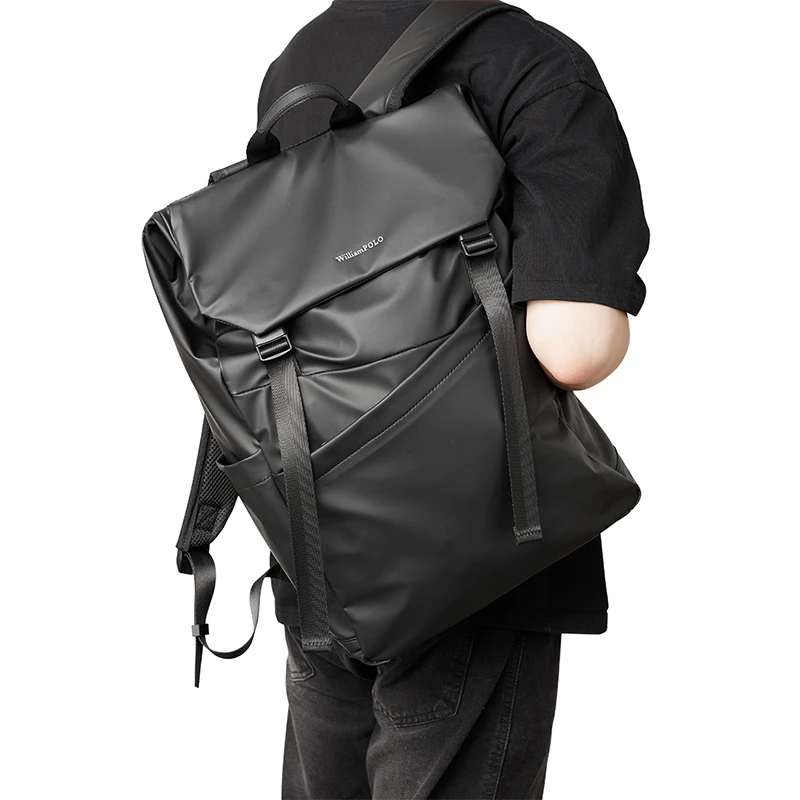 保罗大学生双肩包男时尚潮流休闲背包17.3寸电脑包高档大容量旅行