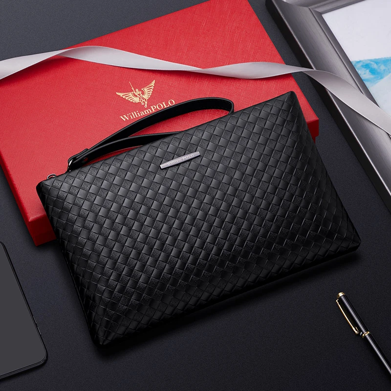 英皇保罗休闲男士手包高端2025新款时尚手拿大容量男士手拿包手包