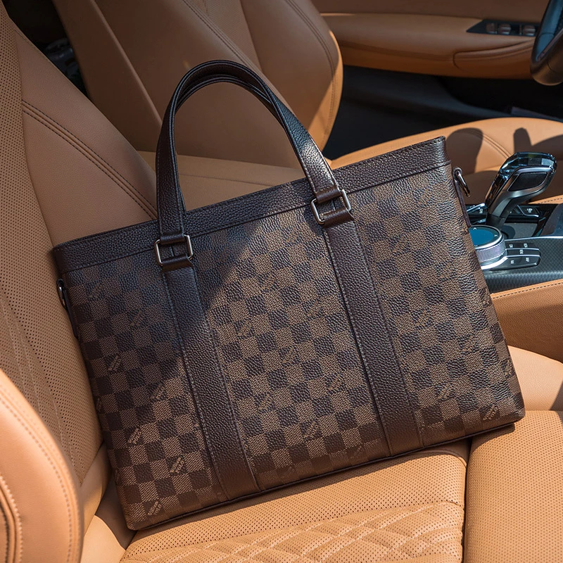 英皇保罗新款男手提包大容量出差商务包休闲潮流简约手拿公文包