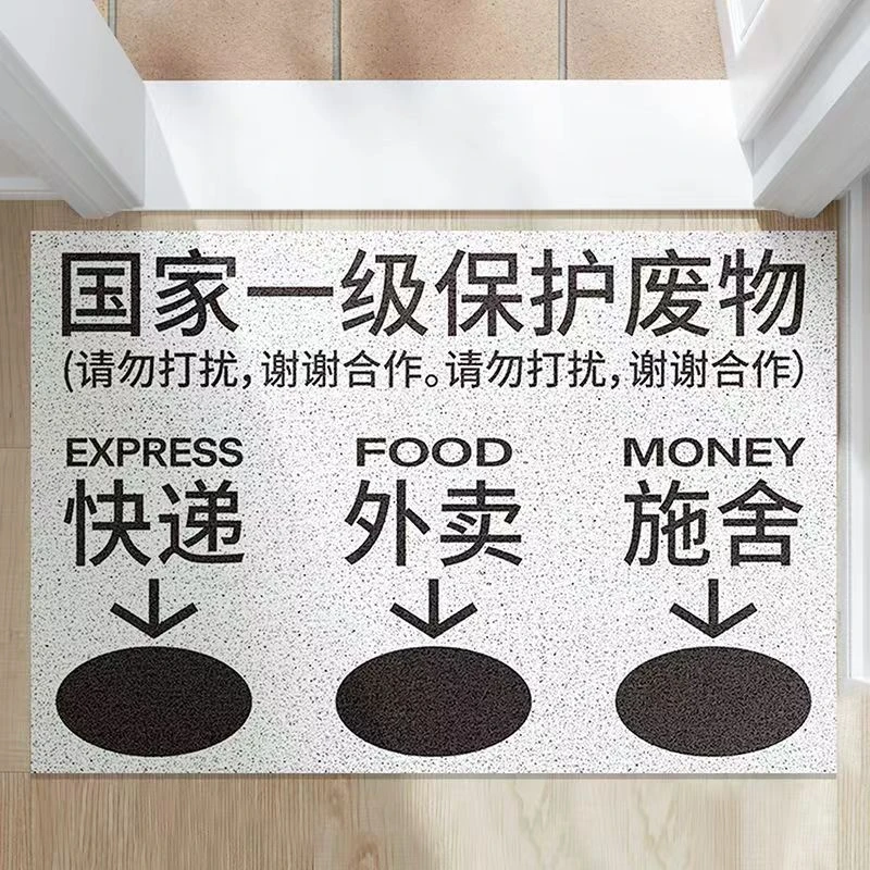 入户门地垫丝圈地垫家用国家一级保护废物多功能耐脏除尘地垫地毯