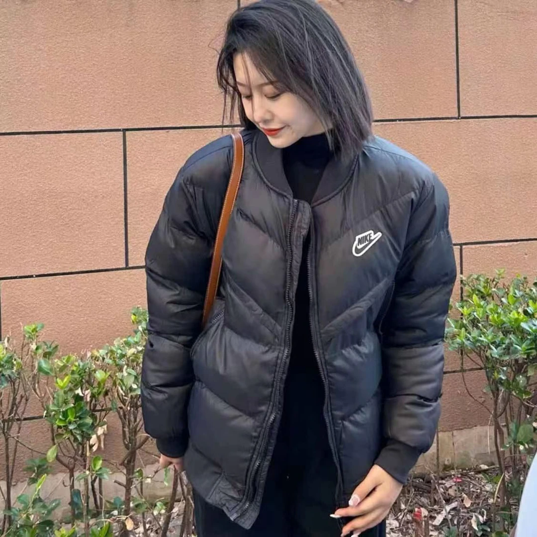 NK男女同款运动休闲百搭加厚保暖冬季户外连帽帽棉服外套情侣经典