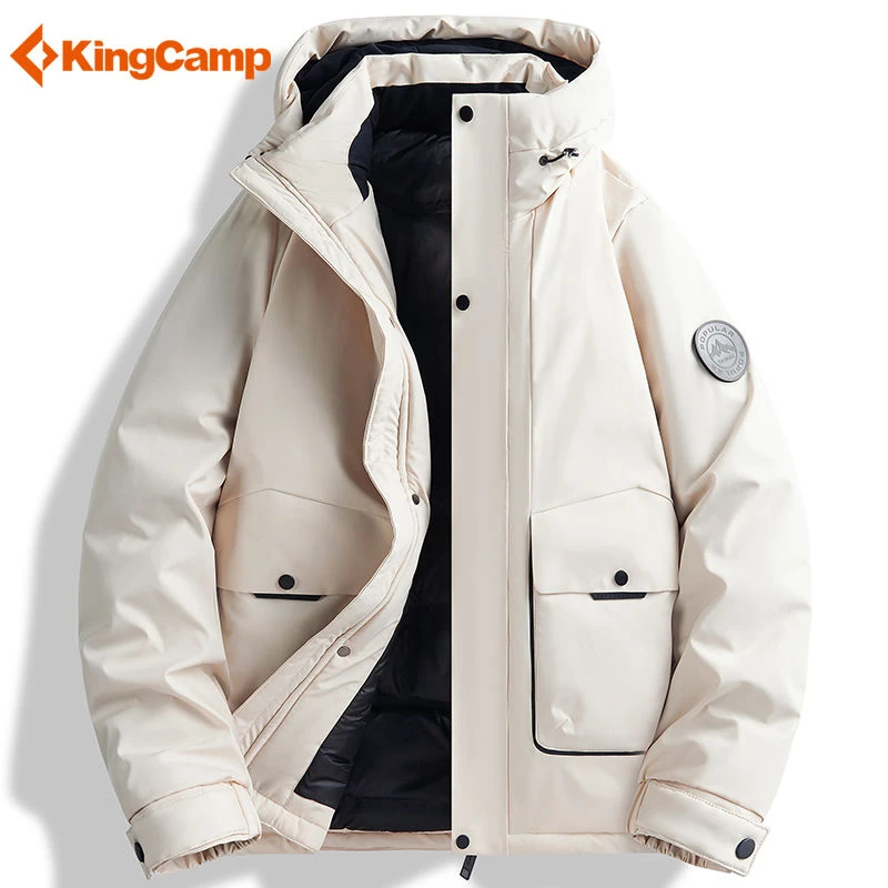 KingCamp羽绒服冲锋外套男冬季机能防风保暖大码工装90绒子冬装男