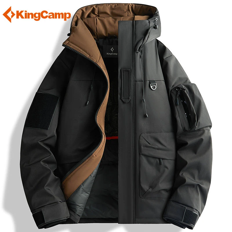 KingCamp户外登山运动羽绒服男冬季石墨烯发热抗寒保暖羽绒袄外套
