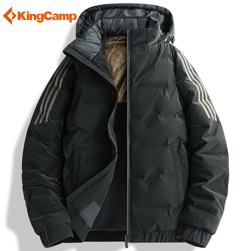 KingCamp户外羽绒服男冬季石墨烯保暖内里可拆卸帽情侣款羽绒外套