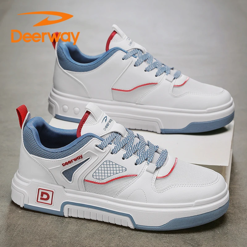 德尔惠夏季新款运动休闲板鞋透气网面潮鞋韩版青少年百搭小白鞋子
