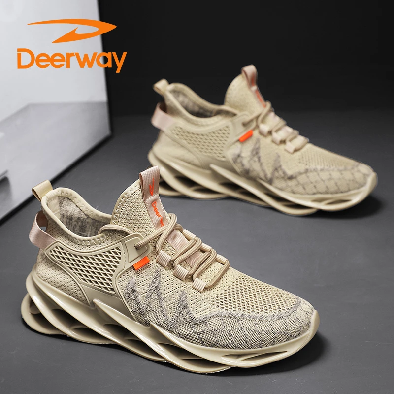 Deerway/德尔惠网面鞋潮流时尚百搭休闲鞋青少年户外防滑耐磨跑鞋