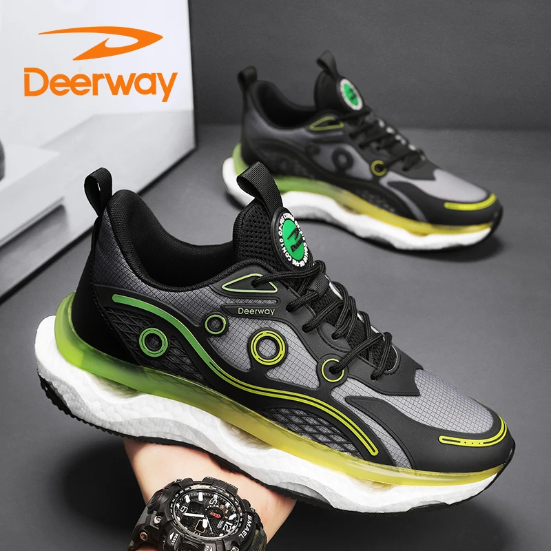 Deerway/德尔惠男鞋夏季新款潮流百搭休闲运动鞋男士防滑耐磨潮鞋