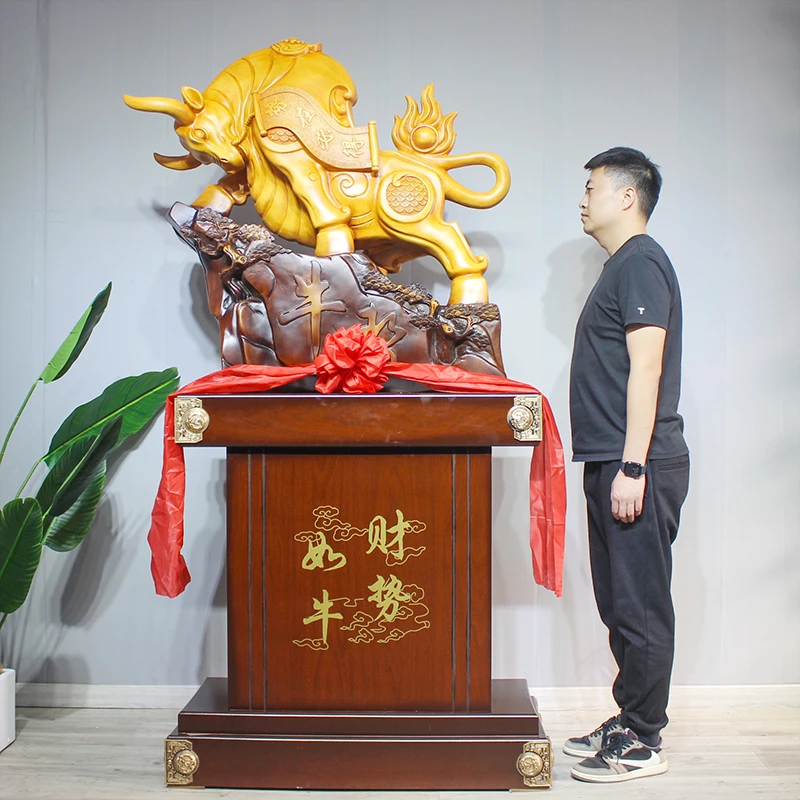 牛摆件办公室酒店大堂创意落地装饰工厂乔迁高档礼物公司开业礼品