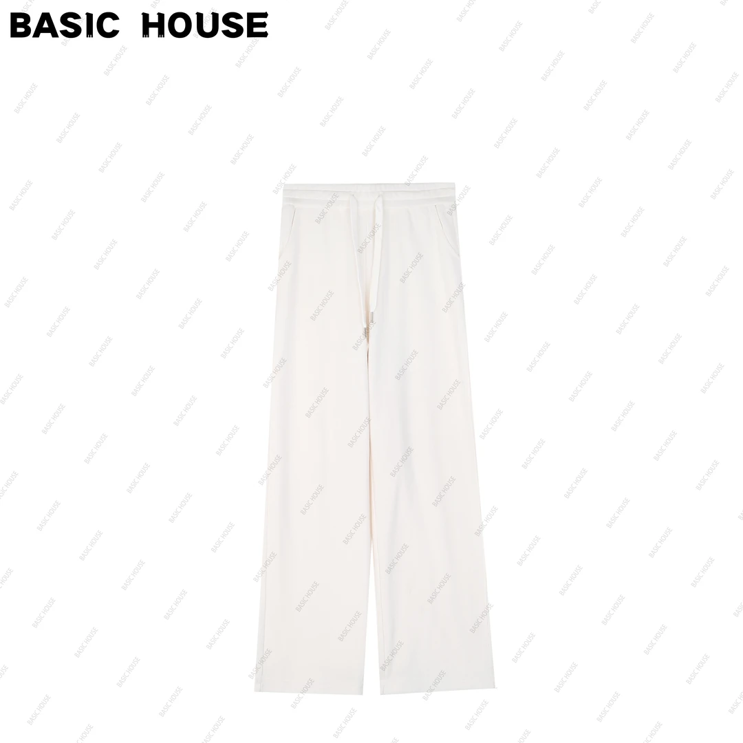 Basic House/百家好24年秋季新款时尚休闲百搭高腰显瘦云朵裤女
