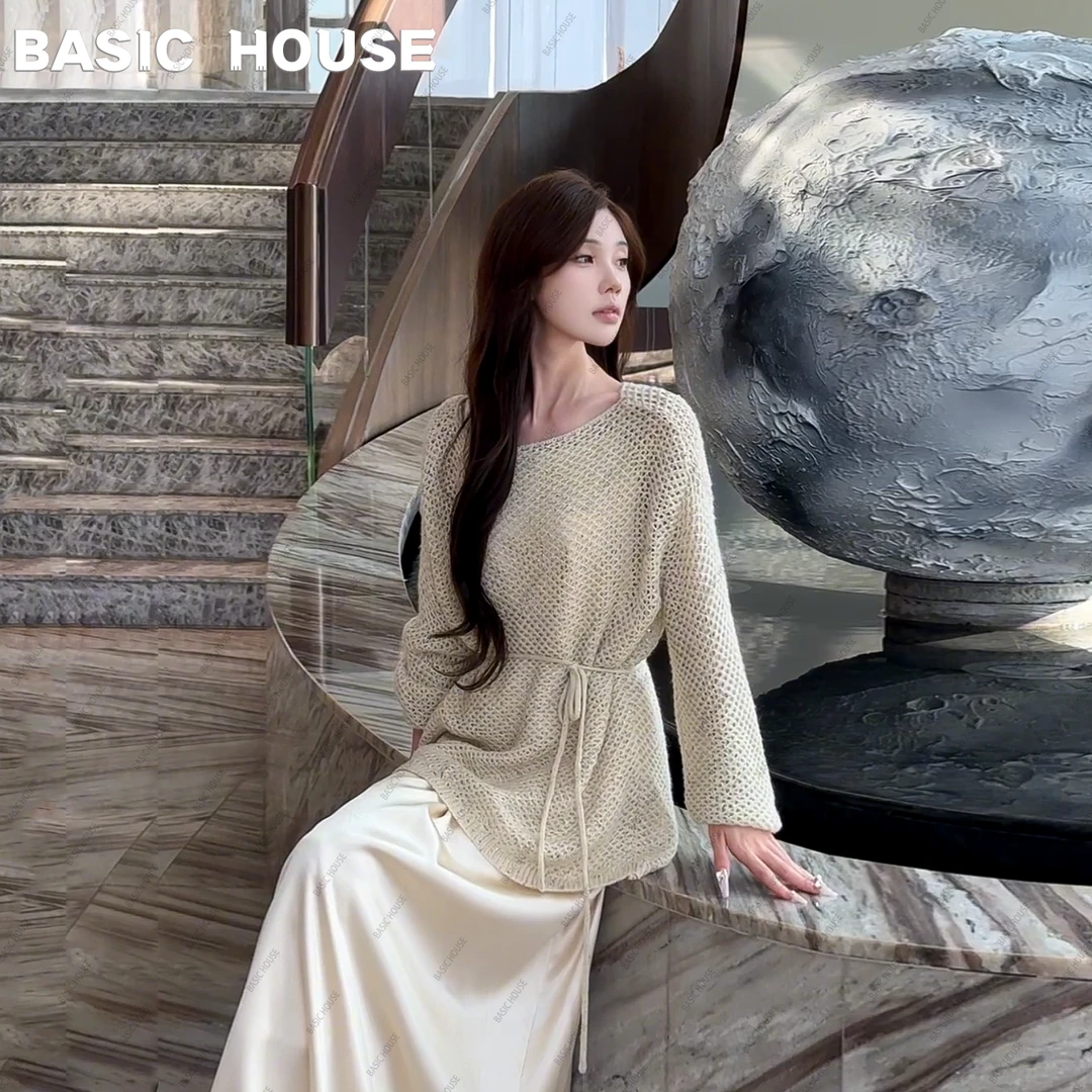 Basic House/百家好【春日序曲】25春季时尚气质针织遮肉显瘦套装女