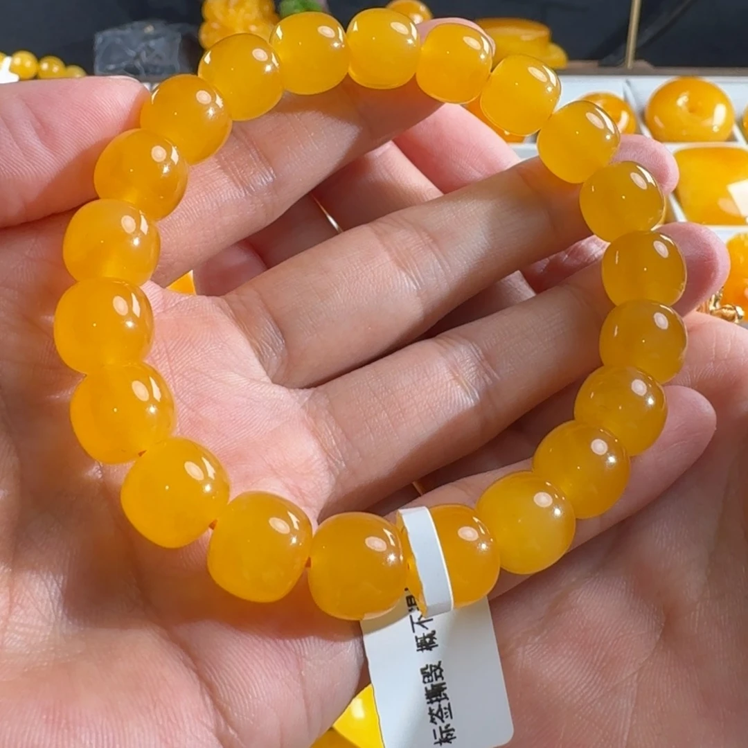 蜜蜡毛衣链未镶嵌