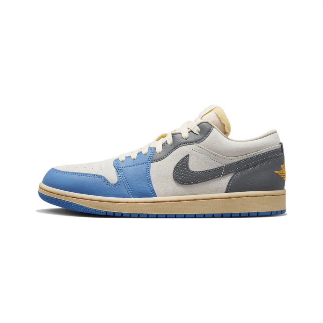 Air Jordan 1 Low AJ1 蓝灰 低帮 复古篮球鞋 DZ5376-469板鞋蓝色