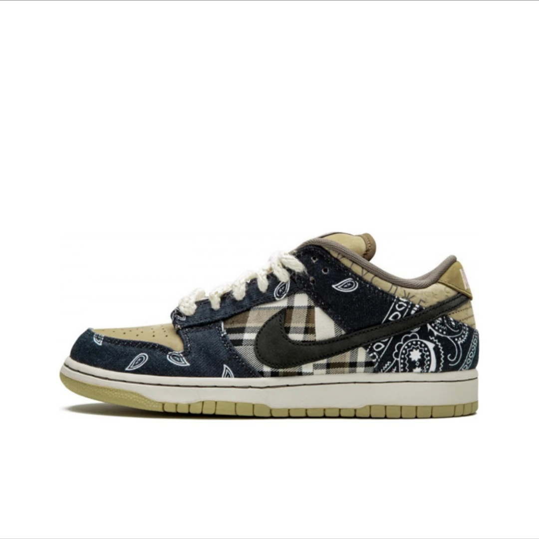 Nike SB Dunk Low Travis Scott TS联名腰果花CT5053-001迷彩板鞋
