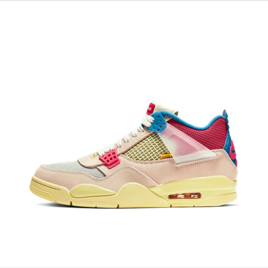 Air Jordan 4 AJ4 x Union联名骑士南海岸 粉红蓝DC9533-800板鞋