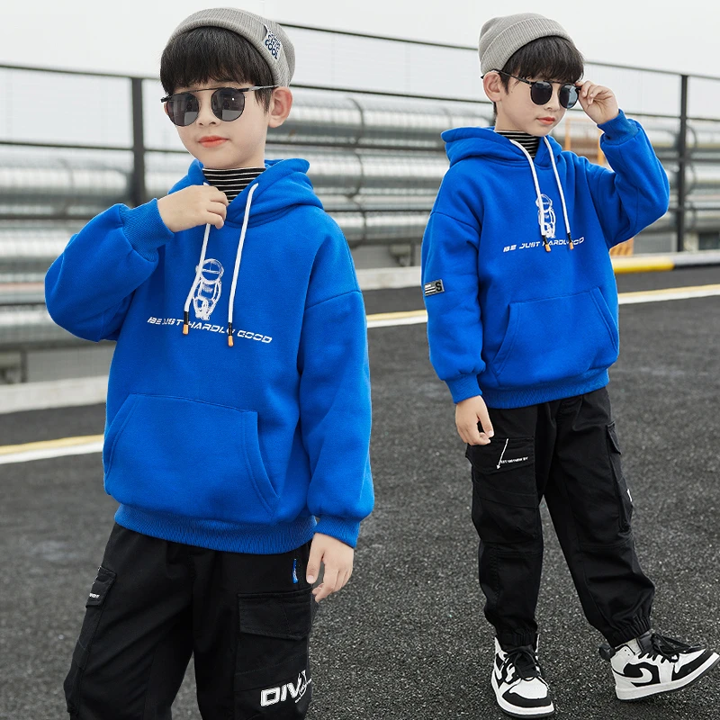 C1059童装男童春秋装加厚卫衣新款帅气上衣网红时髦