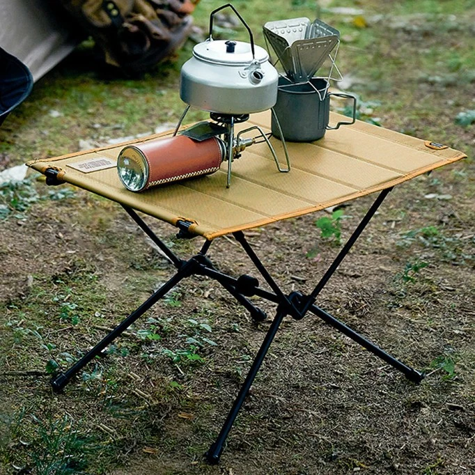 【探险者铝合金折叠布桌】便携式超轻铝合金布桌野营装备