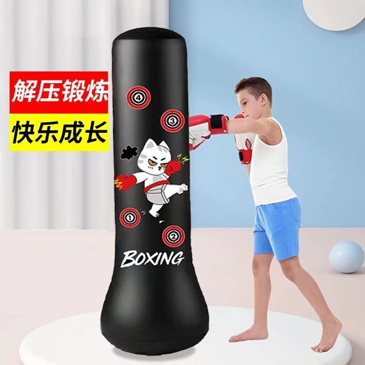 儿童充气不倒翁拳击柱散打健身训练玩具成人立式解压沙包袋