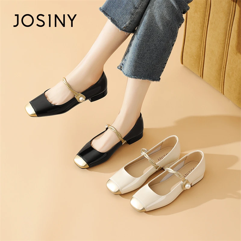 卓诗尼法式玛丽珍女鞋2025新款夏季爆款时尚百搭珍珠气质浅口单鞋