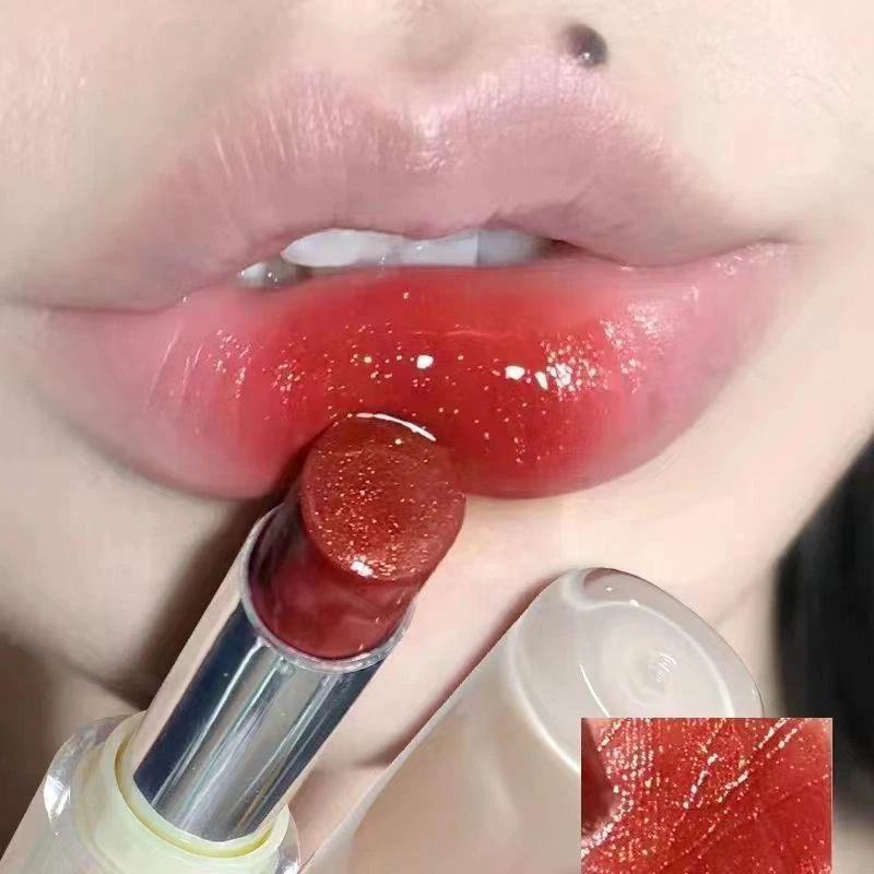 ins肉贵奶茶美坠~固体水光镜面口红滋润保湿素颜显白学生平价唇膏