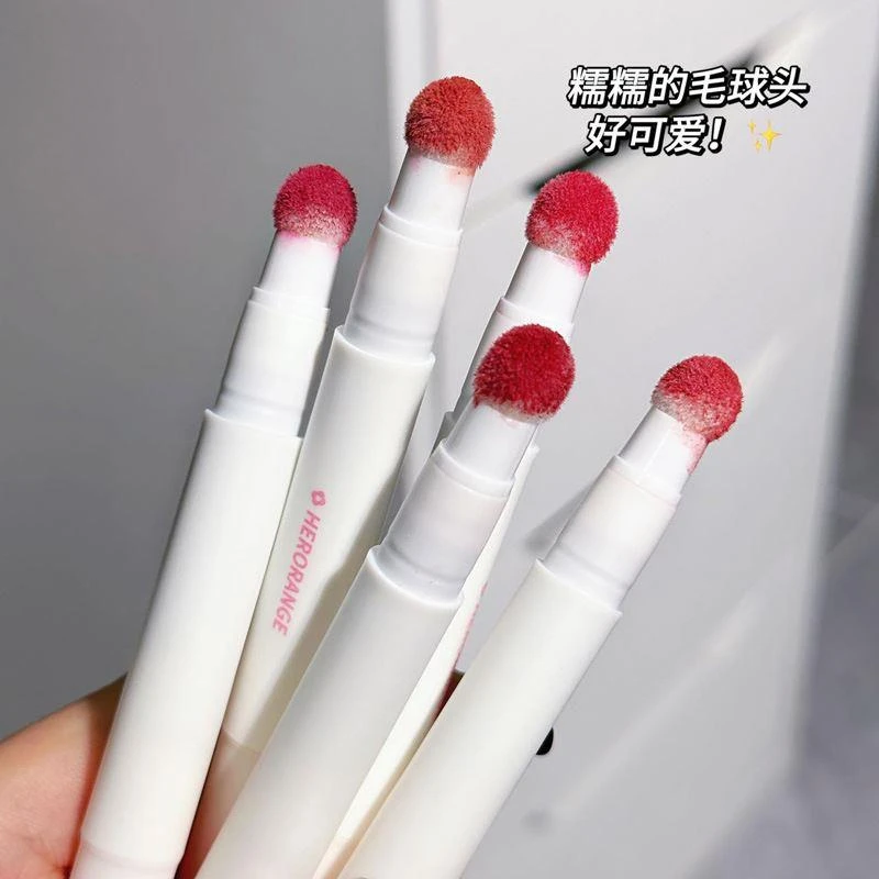 【粉嫩显白】气垫唇霜水光唇露唇膏口红唇粉霜毛球桃桃拿铁泥唇釉